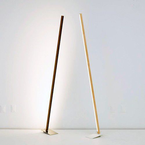 Floor Standing Lamp Contemporary Steel Wooden 6 Ft Stickbulb