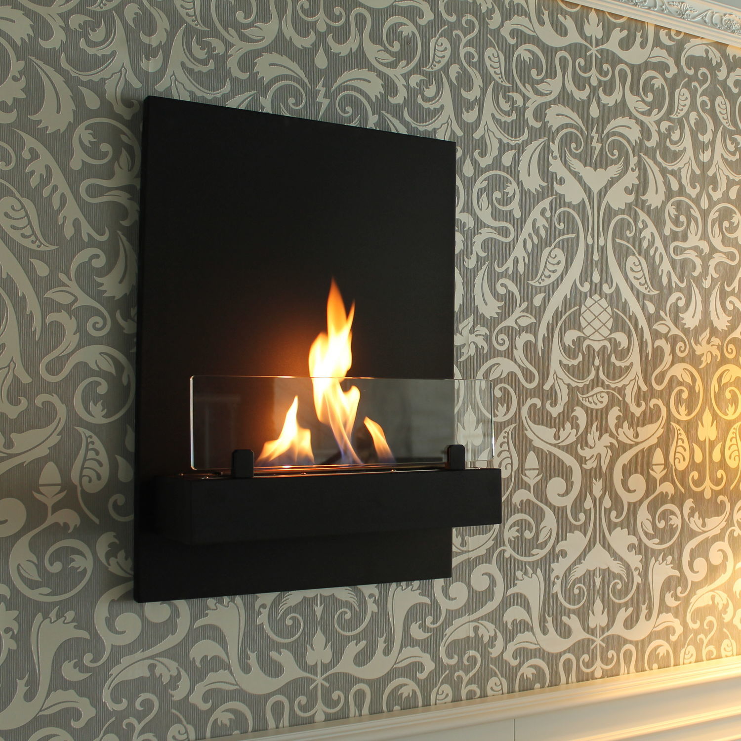 Bioethanol fireplace ICARUS bioKamino wall / contemporary / open