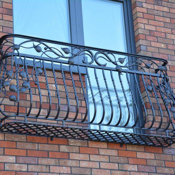 Wrought iron railing - 16 - La Forge Artistique - with bars / outdoor ...