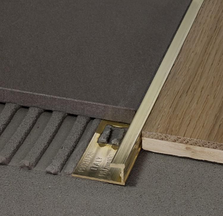 Tile junction profile CERFIX® PRODECOR PROFILPAS brass / for carpets