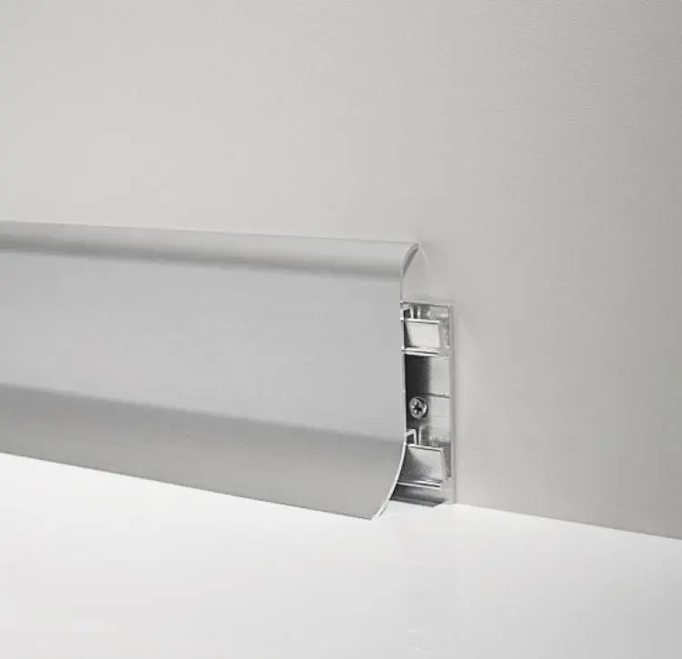 Silver-colored baseboard - LINE 98 - PROFILPAS - aluminum