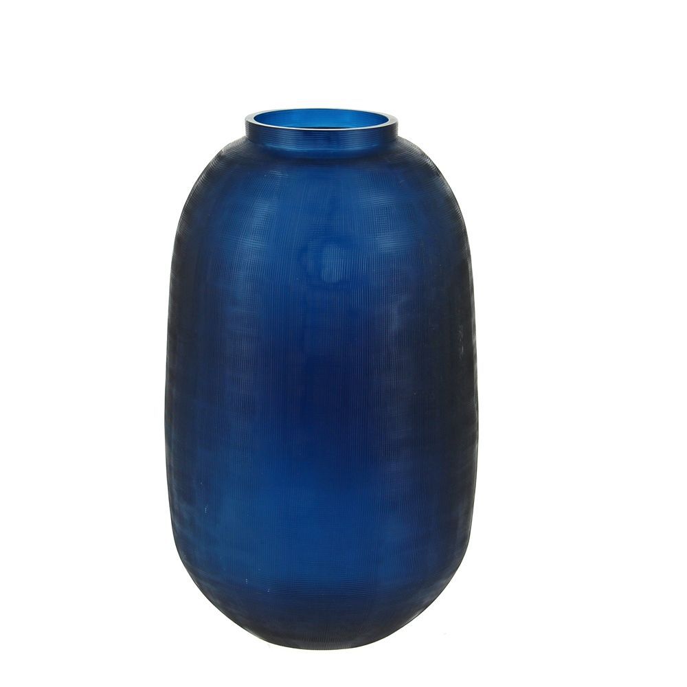 Contemporary vase ÉCLAT 002105 CFOC glass / blue