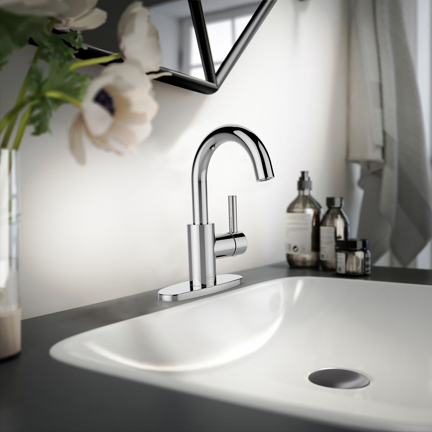 Washbasin mixer tap DUNCAN™ JACUZZI countertop / metal / bathroom