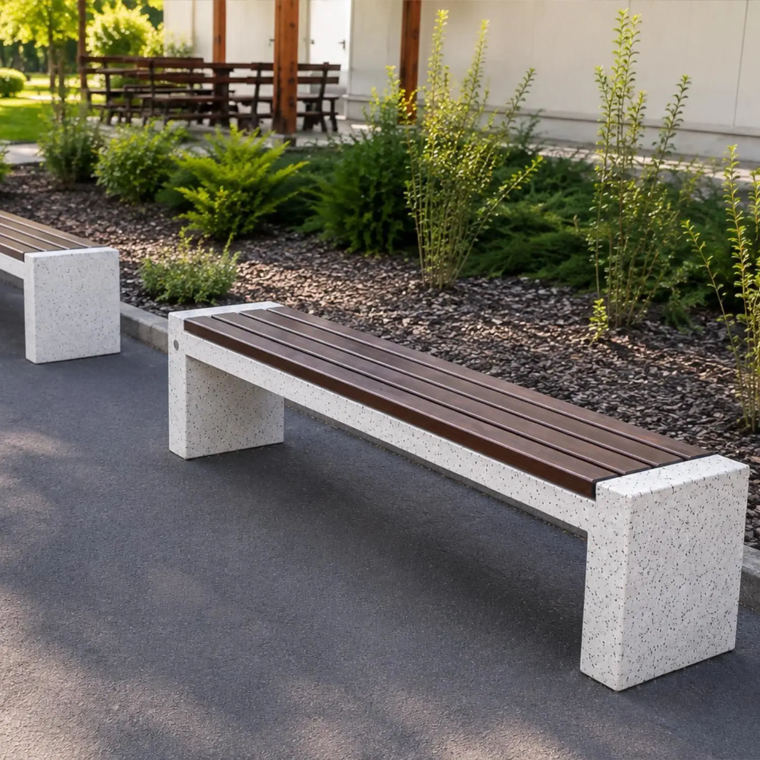 Contemporary public bench - 185 - Encho Enchev - ETE - iroko