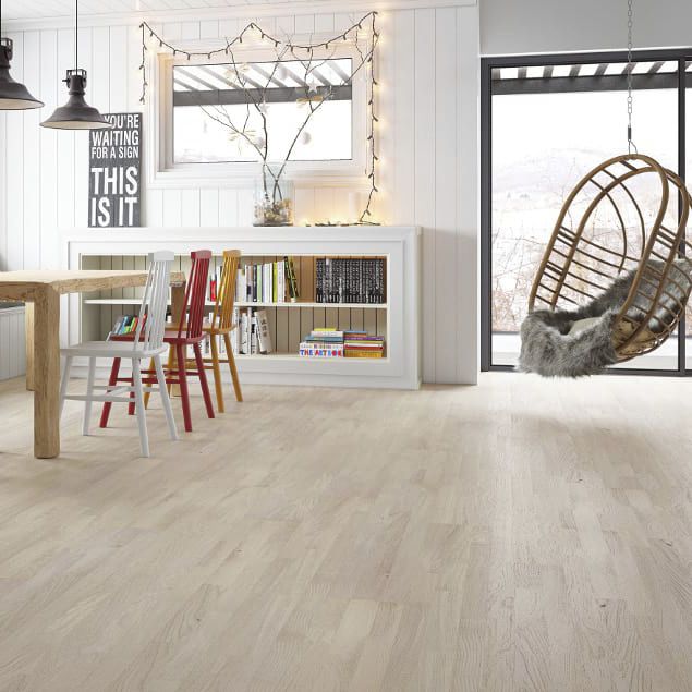 Engineered parquet floor - CAPPUCCINO MOLTI - Barlinek - oak / brushed ...