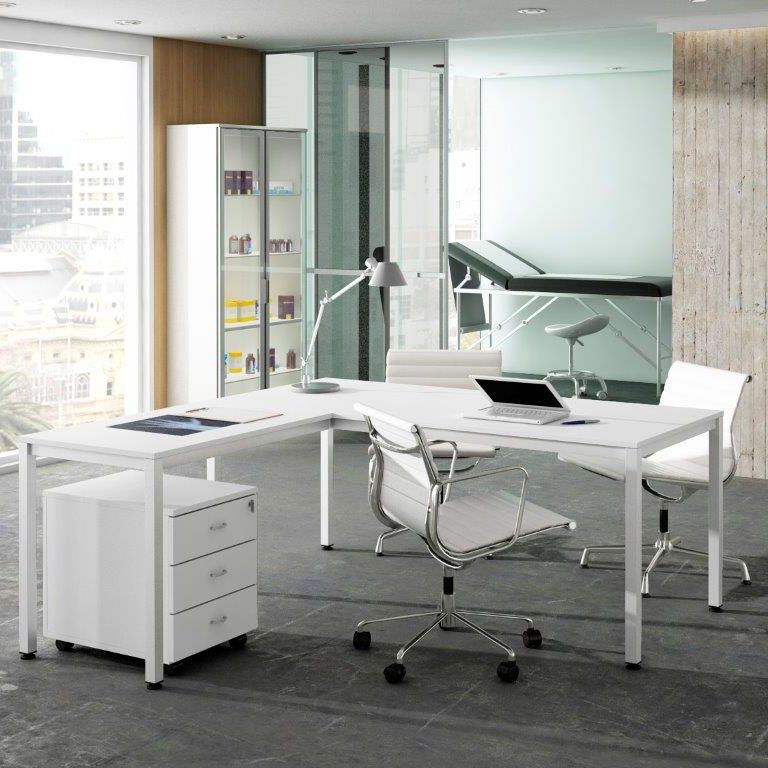 Executive desk - MENTOR - EMOBOK - contemporary / steel / melamine