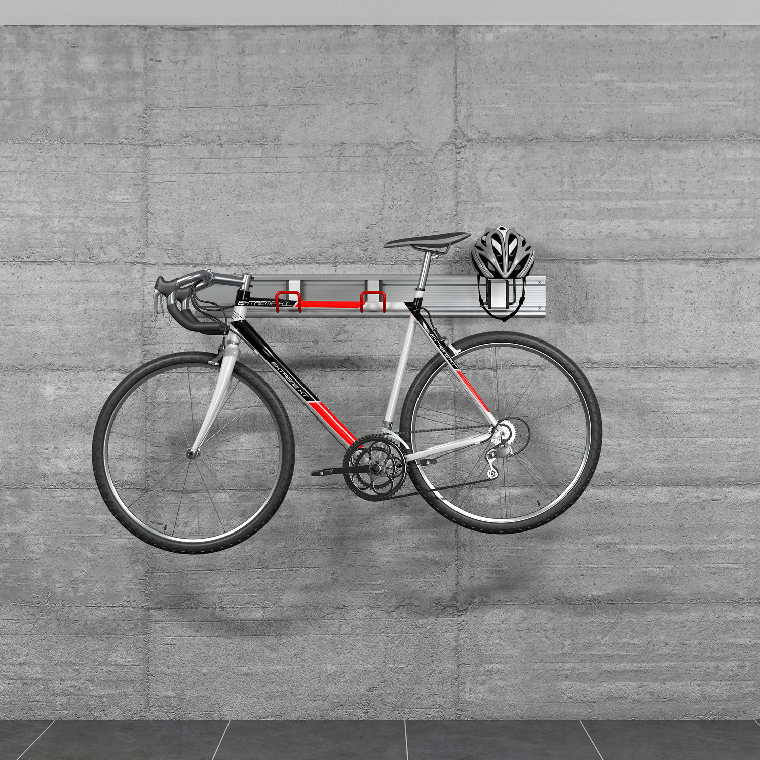 Wallmounted bike rack / steel / aluminum / plastic 18992