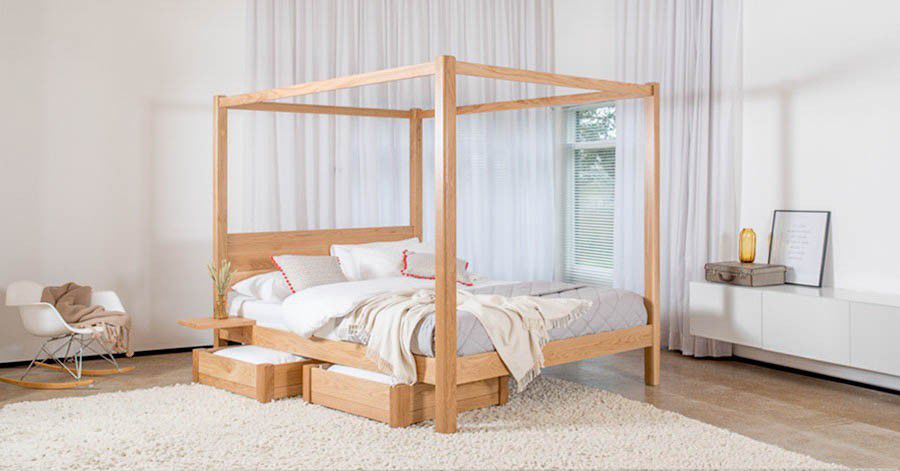 Canopy Bed Double Contemporary With Storage Four Poster Canopy Bed Double Contemporary With Storage