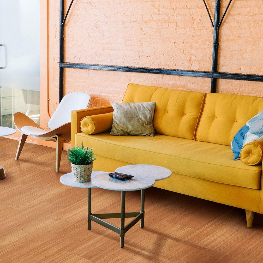 Bamboo laminate flooring CARAMEL Step & Wall clickfit / wood