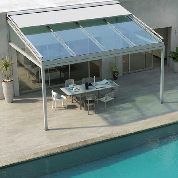 Fixed glass roof FGR Salinox aluminum / firerated