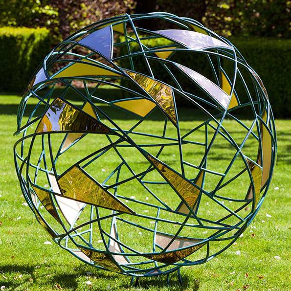 Inox sculpture MATRIX DAVID HARBER bronze / garden / for public