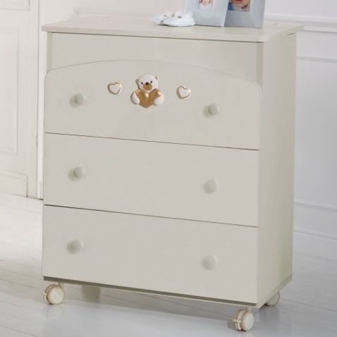 Contemporary Chest Of Drawers Wooden Child S On Casters