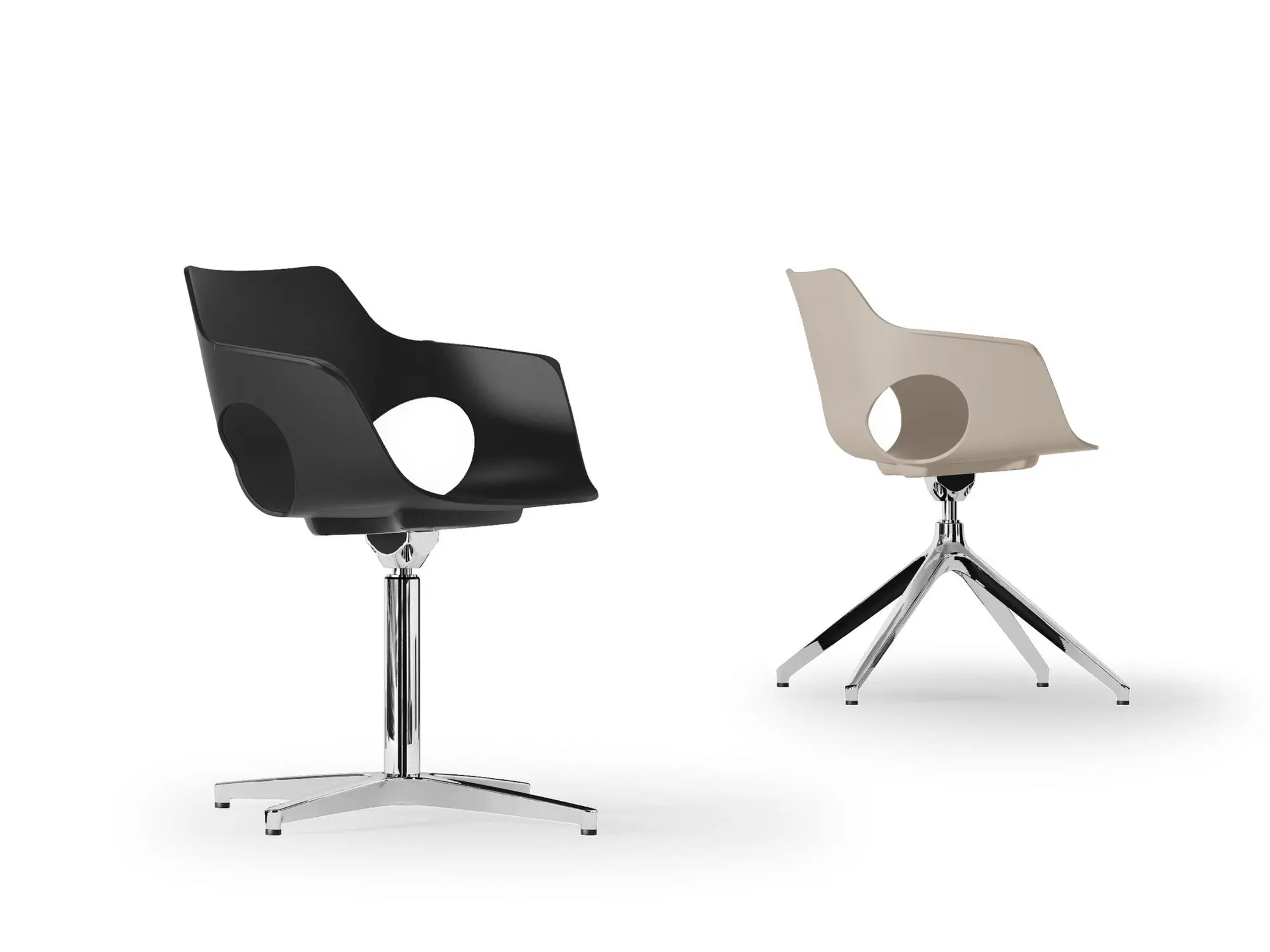 Contemporary Visitor Chair Jamila Arte D Srl With Armrests On Casters Star Base