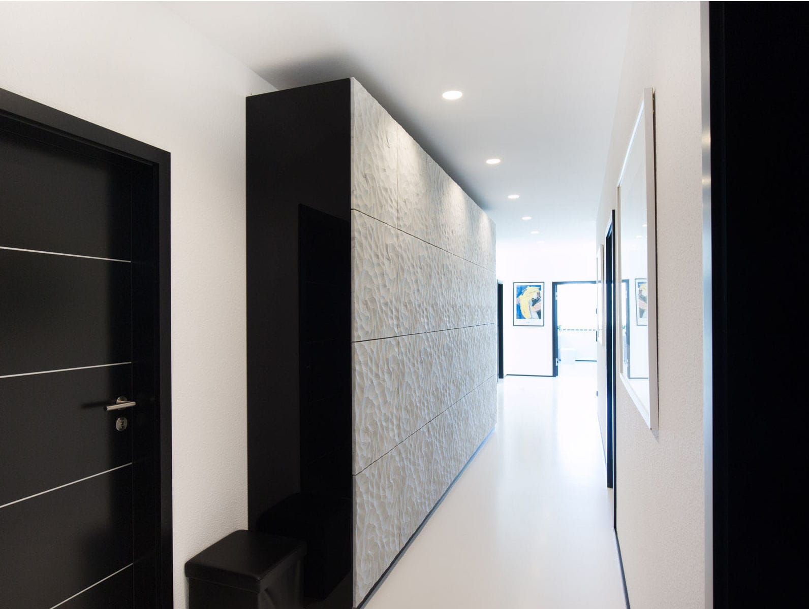 Contemporary Wardrobe Glossy Lacquered Wood Marble With