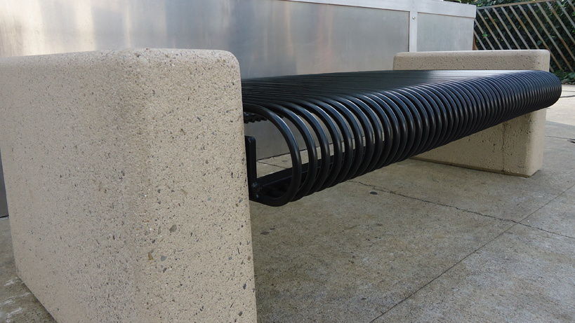Public Bench Contemporary Aluminum Stainless Steel Sydney
