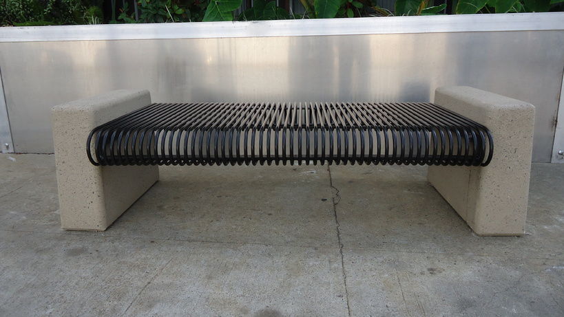 Public Bench Contemporary Aluminum Stainless Steel Sydney