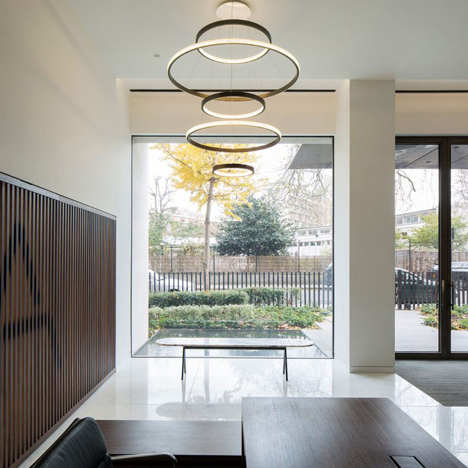 Contemporary chandelier - AURA - cameron designhouse - brushed metal ...