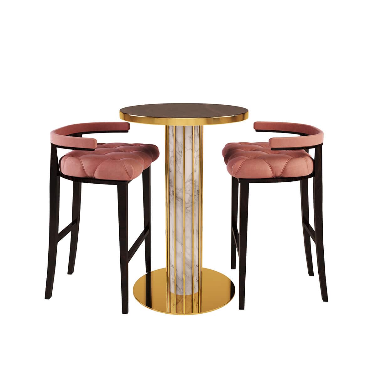 brass pub table