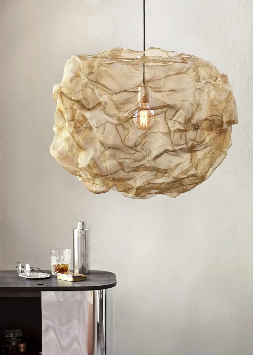 Pendant lamp HEAT Northern steel mesh original design