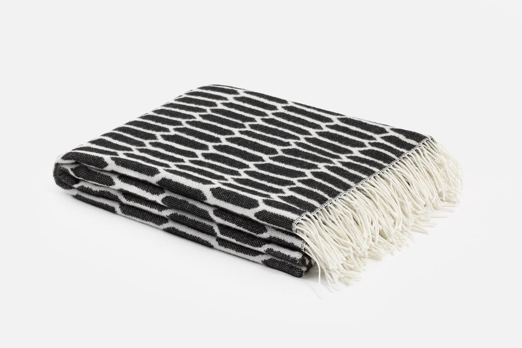 Merino wool blanket KENNO hem