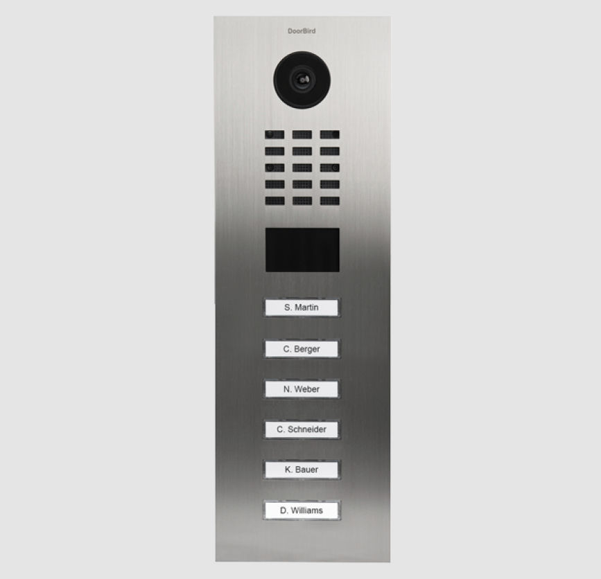 Brushed stainless steel video door intercom - D2104V / D2106V ...