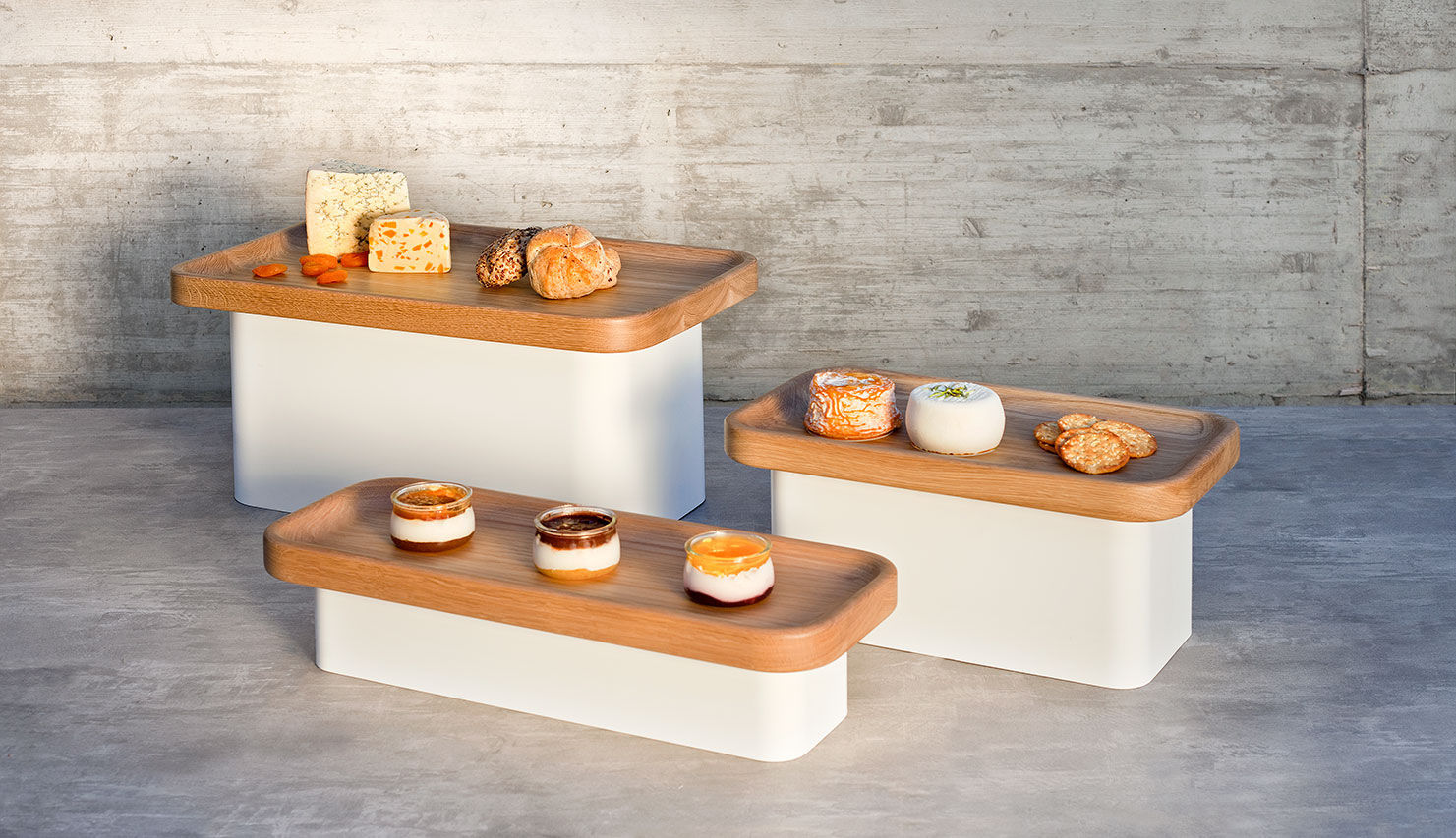 Countertop Display Rack Food Wooden Metal Totem Nokte