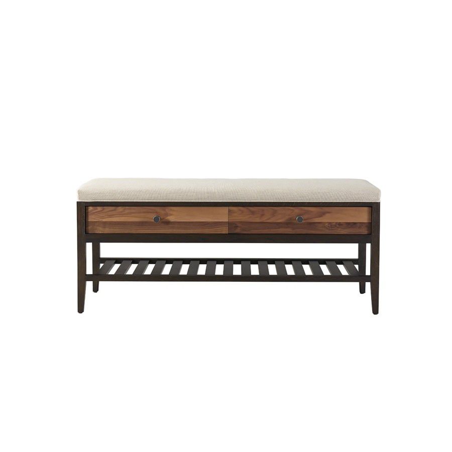 Contemporary Bed Bench Walnut Hayden West Furniture