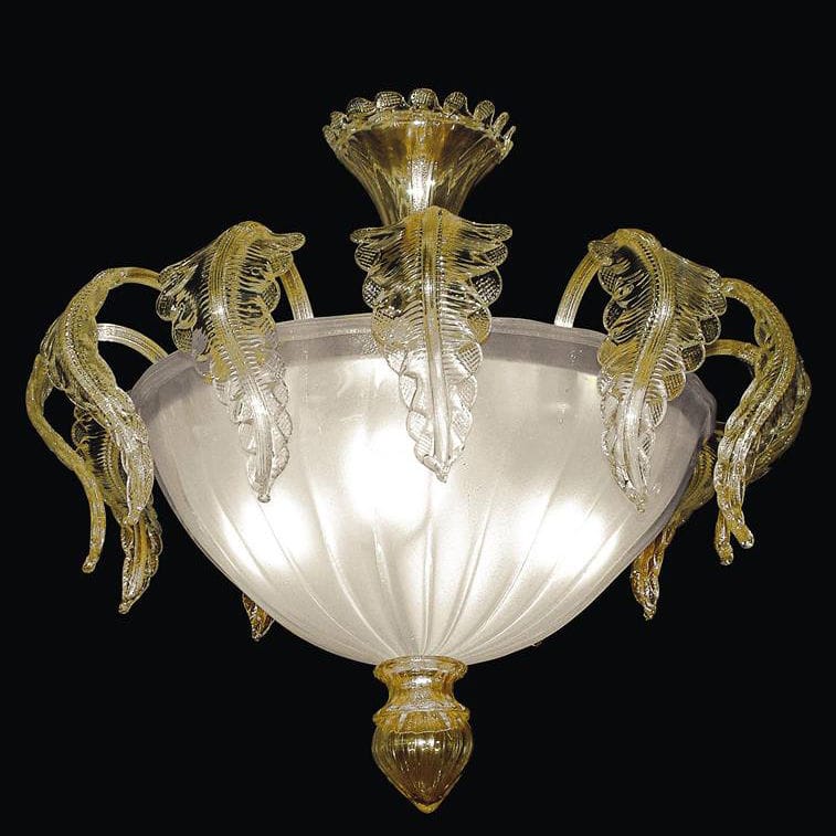 Traditional Ceiling Light Blown Glass Murano Glass Led Neo