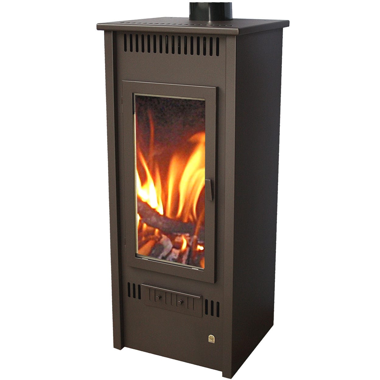 Wood Heating Stove Steel Glass Classic Lion Chimeneas