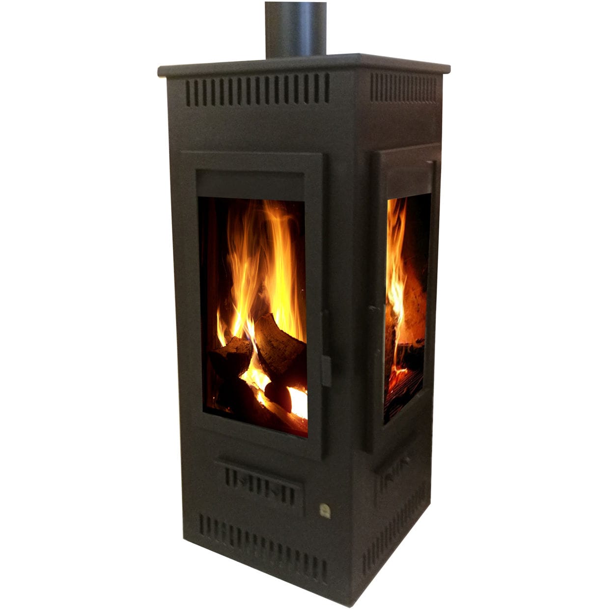 Wood Heating Stove Corner 2 Sided Steel Wood Heating Stove Corner 2 Sided Steel
