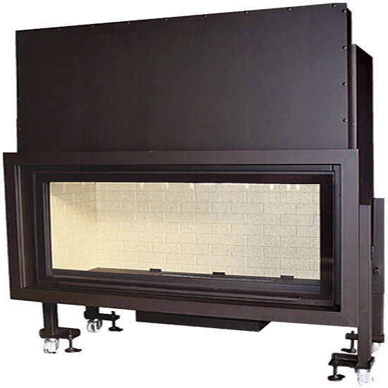 Fireplace With Retractable Door Wood Burning Contemporary