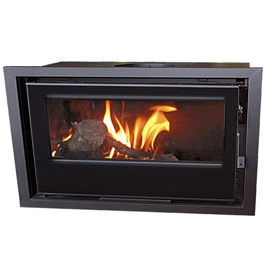 Wood Burning Fireplace Insert Hs 120 Cristal Chimeneas Campos S L