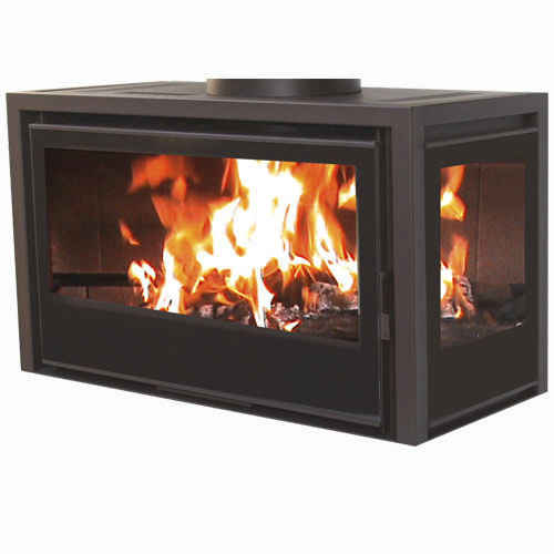 Wood Burning Fireplace Insert Corner Hs 100 L Dcho Cristal