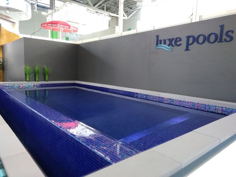 Custom swimming pool - TRADE DISPLAY - Tilestone Pools one piece tiled ...