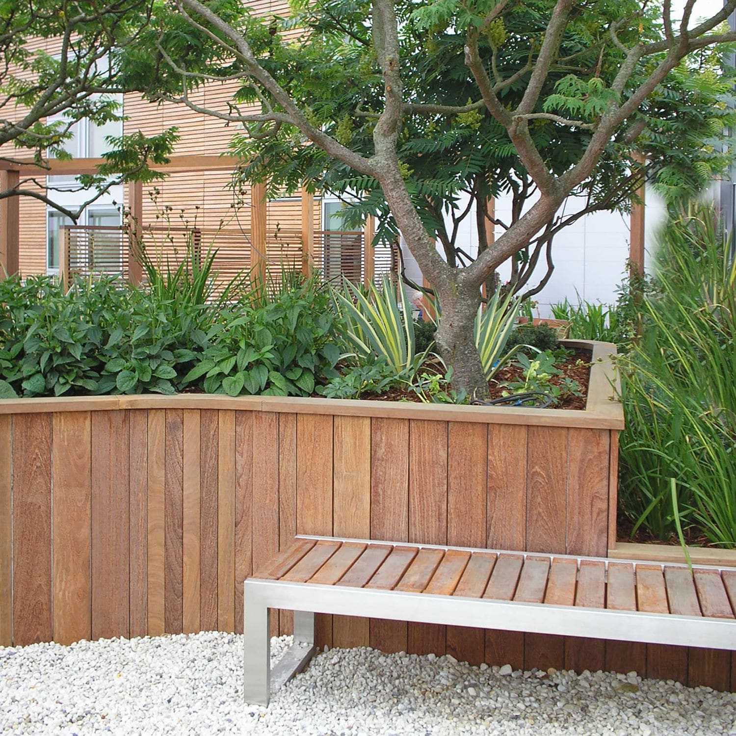 Wooden retaining wall - RETAINING WALL - Woodscape. - modular / for garden  enclosures, image size:1500x1500