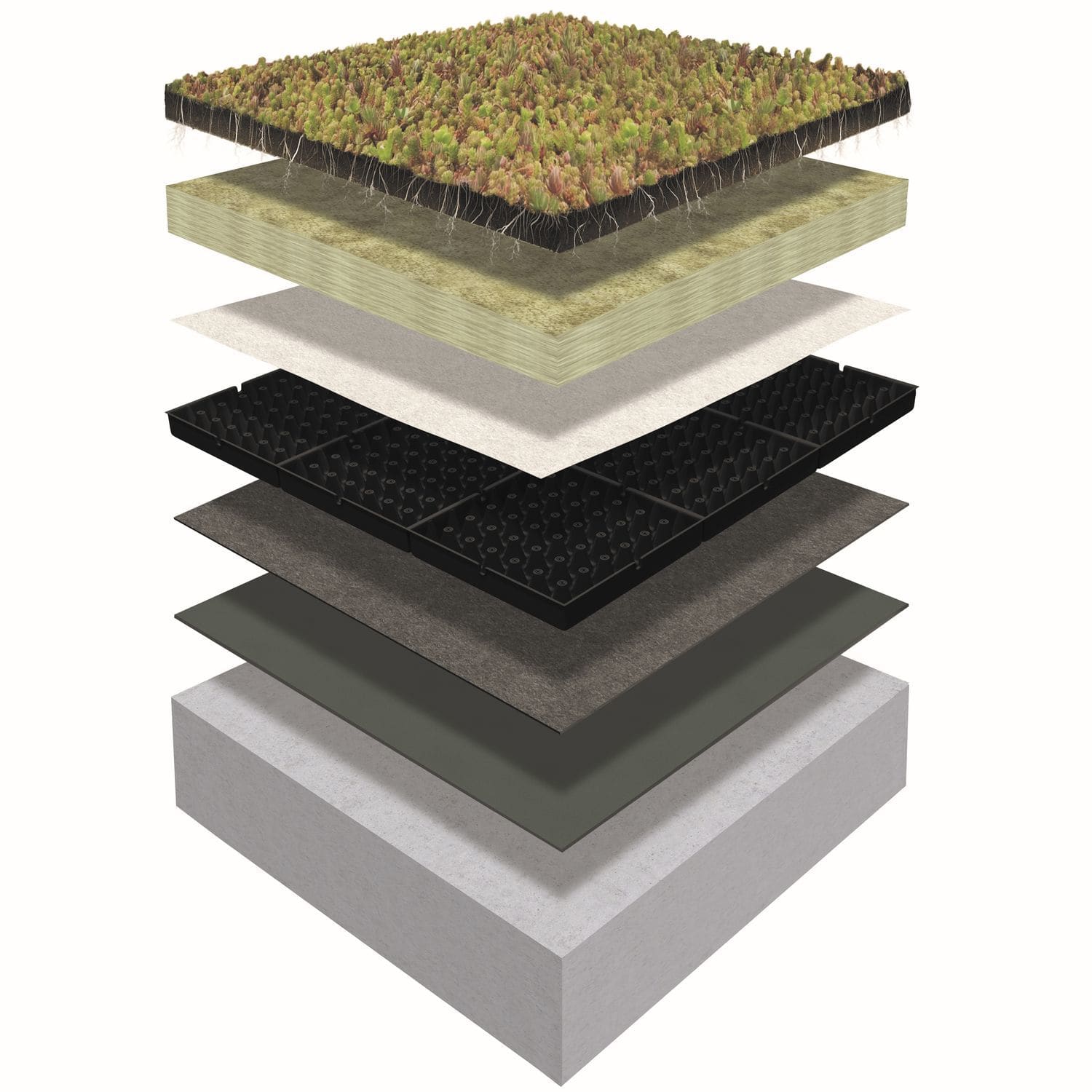 Extensive Green Roof System High Premium And Standard Urbanscape For Flat Roof For