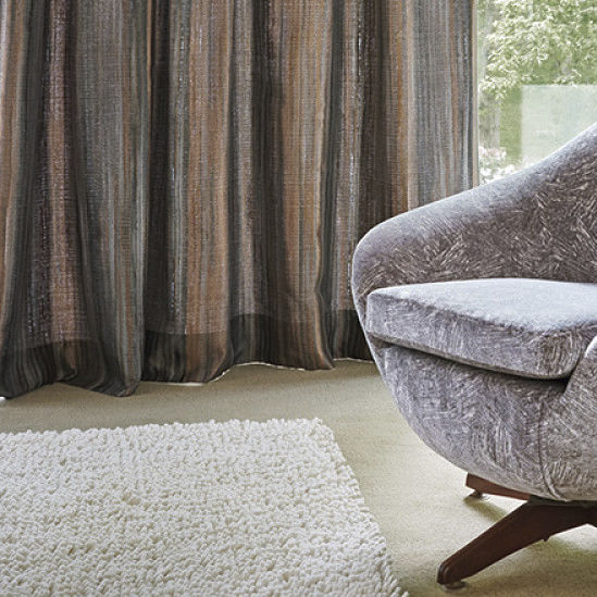 Upholstery Fabric For Curtains Striped Polyester Iridos
