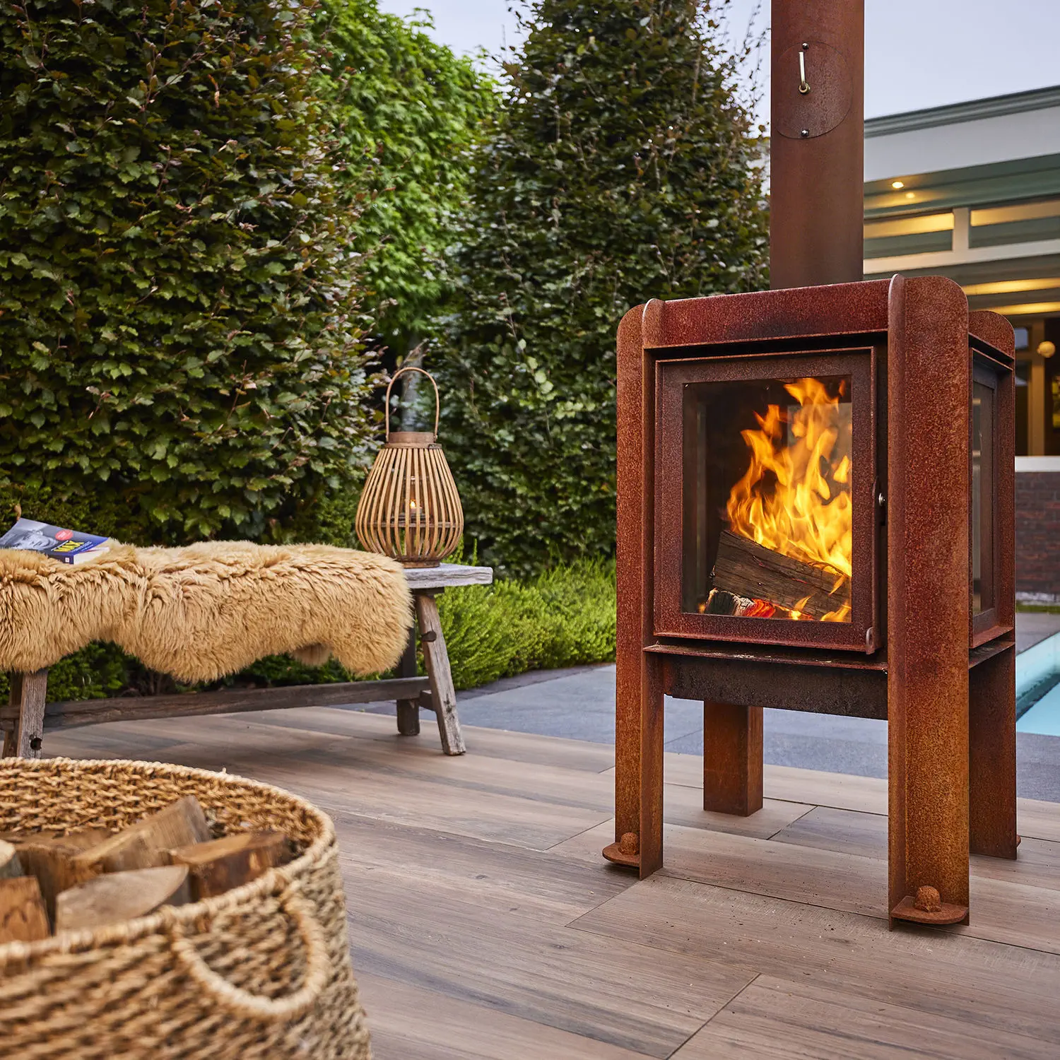 Outdoor fireplace - Fennek 50 - RB73 - wood-burning / free