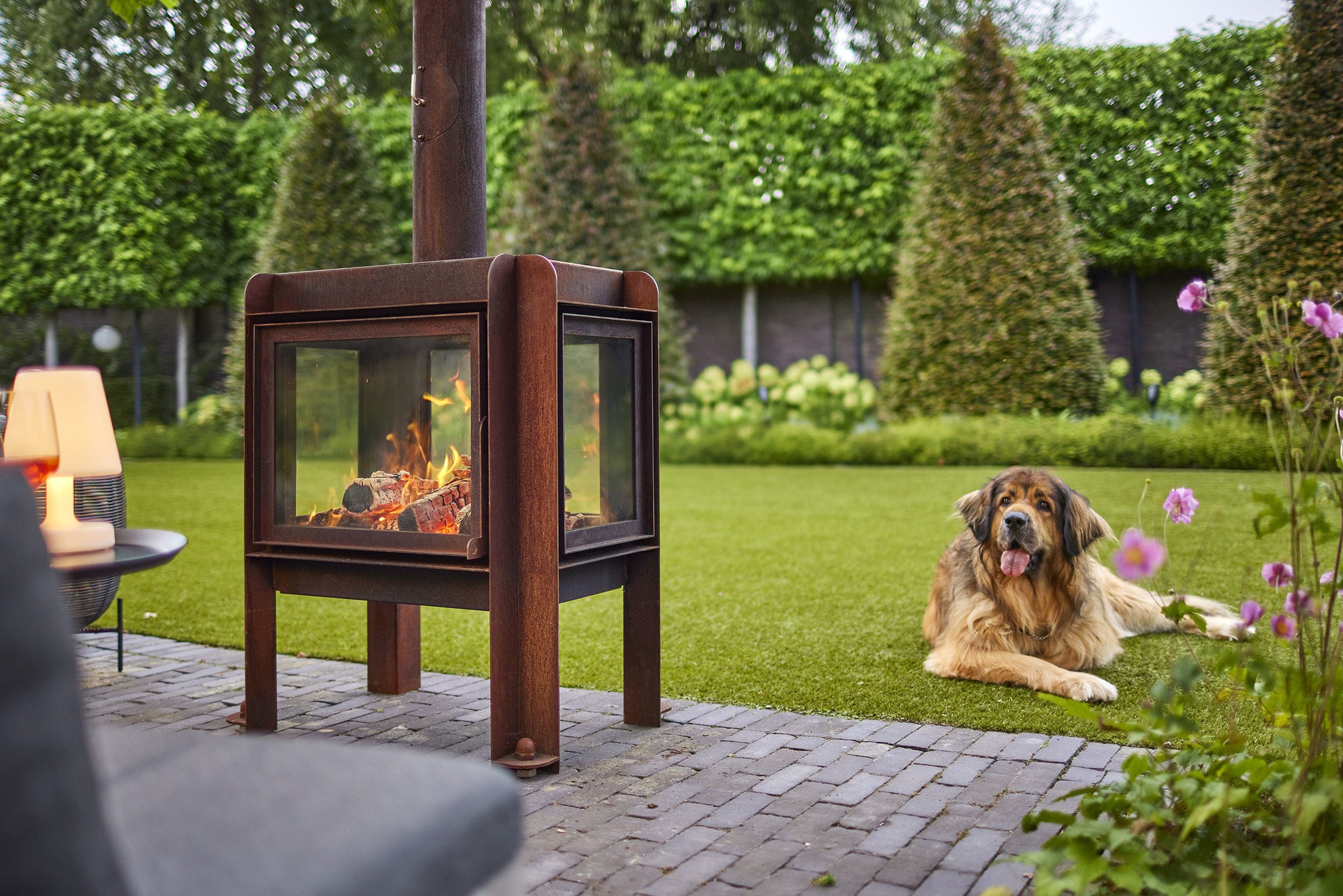 Outdoor fireplace - Fennek 80 - RB73 - wood-burning / free