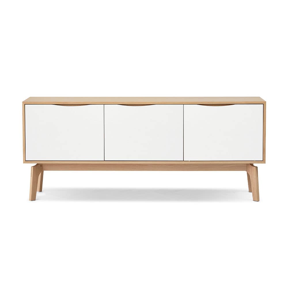 Contemporary Sideboard Oak Walnut Solid Wood Edge Pbj