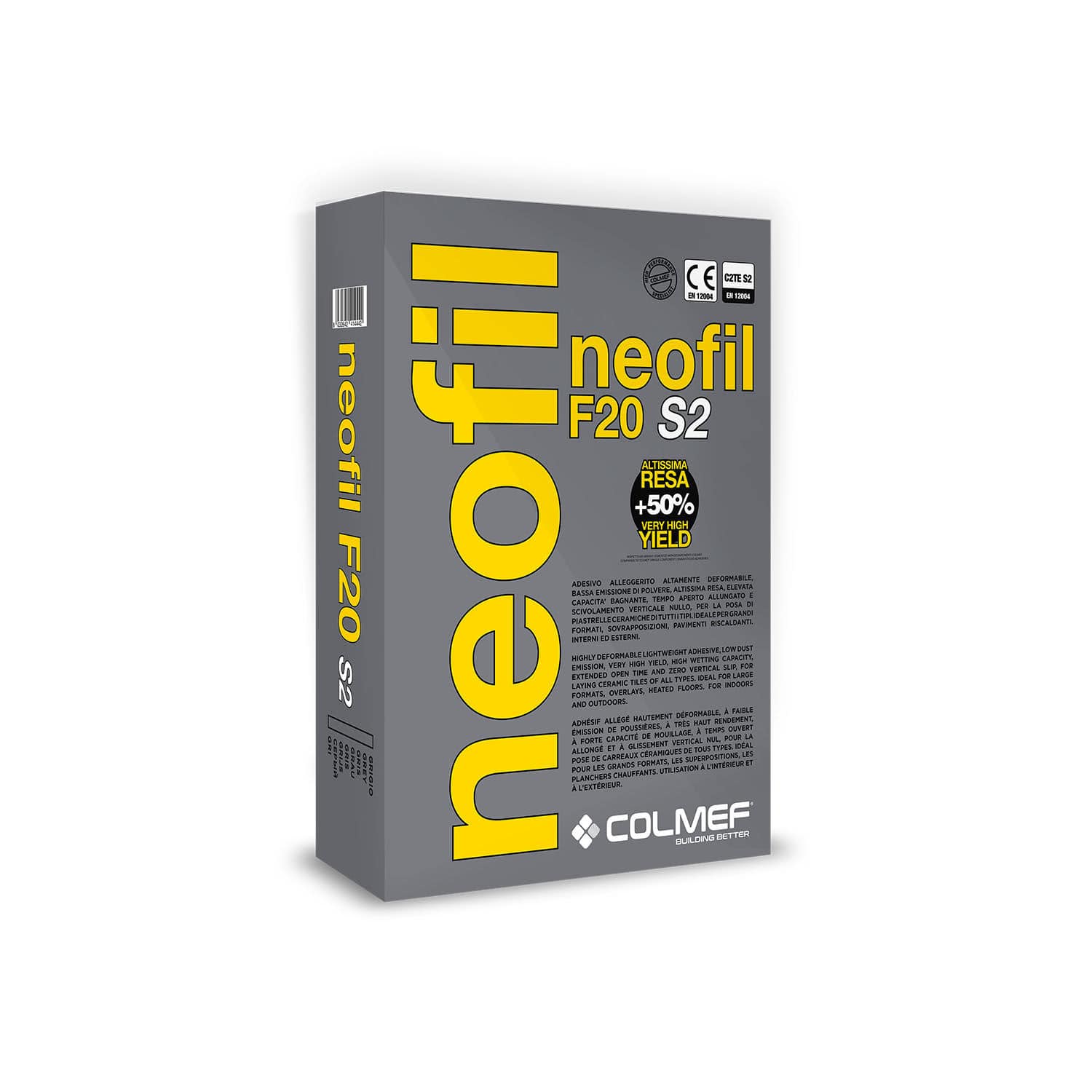 Grouting adhesive mortar - NEOFIL F 20 S2 - COLMEF - self-leveling ...