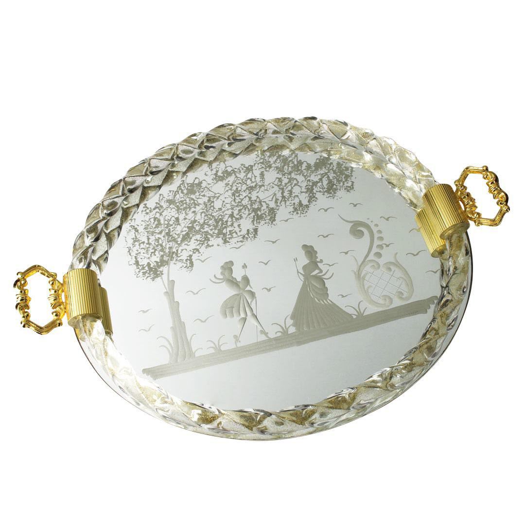 Gold serving tray ELISABETTA Original Murano Glass s.n.c. Murano glass / home