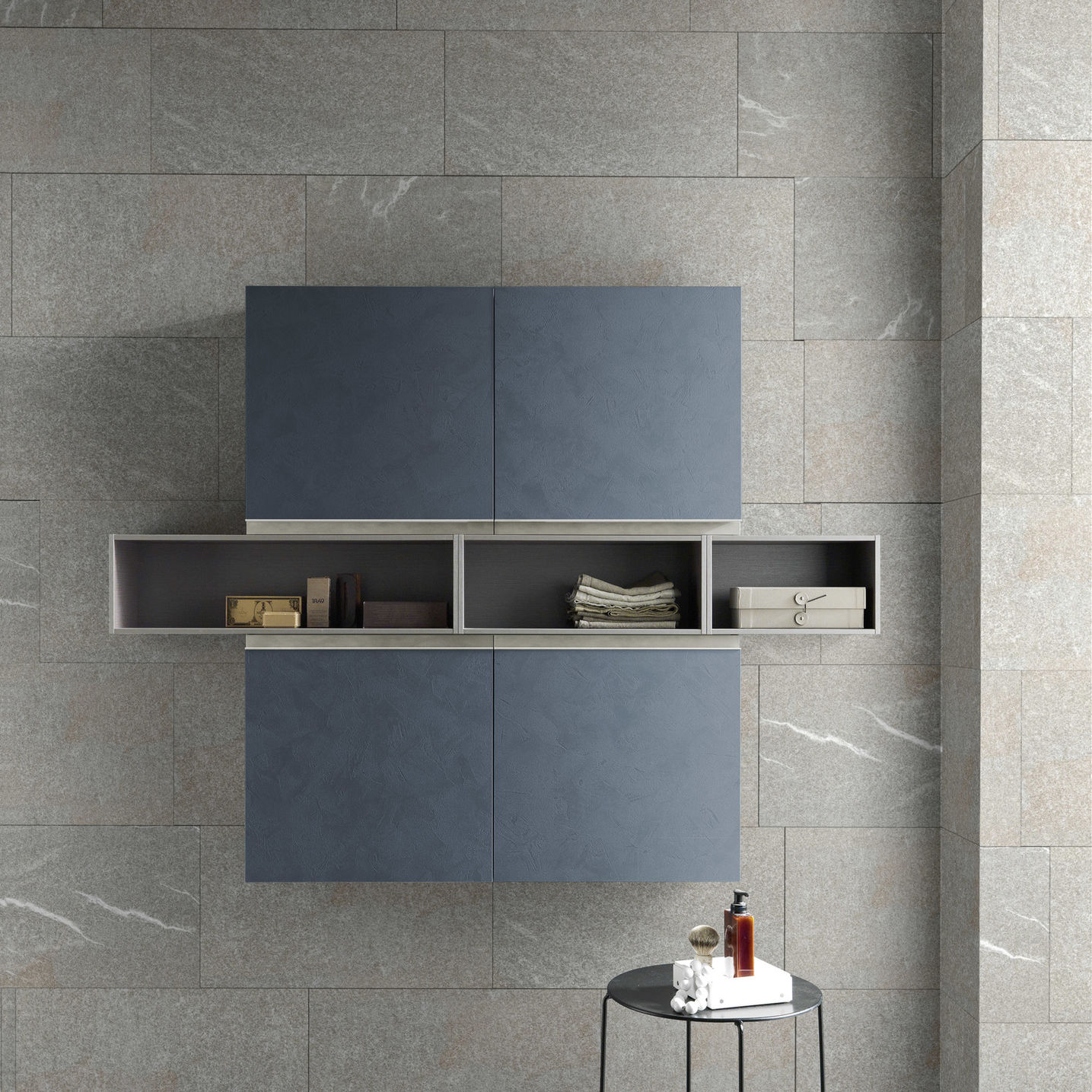 Contemporary bathroom cabinet - C104 - BAXAR - wooden / wall-mounted