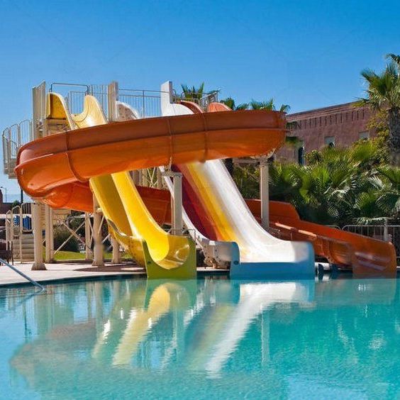 Upright water slide - Aquaslide - for water parks / multiple ...