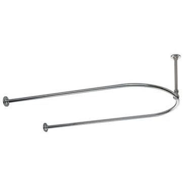 Metal shower curtain bar - U - Opus Bathrooms - curved