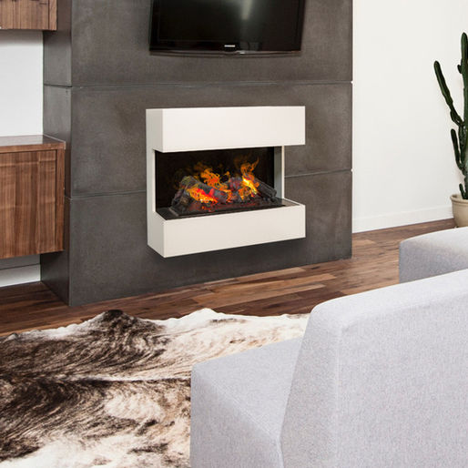Electric Fireplace Contemporary Open Hearth 3 Sided Lucca
