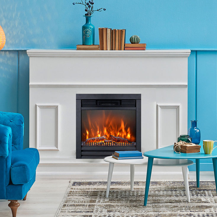 Electric Fireplace Insert Flame Effect Remote Controlled