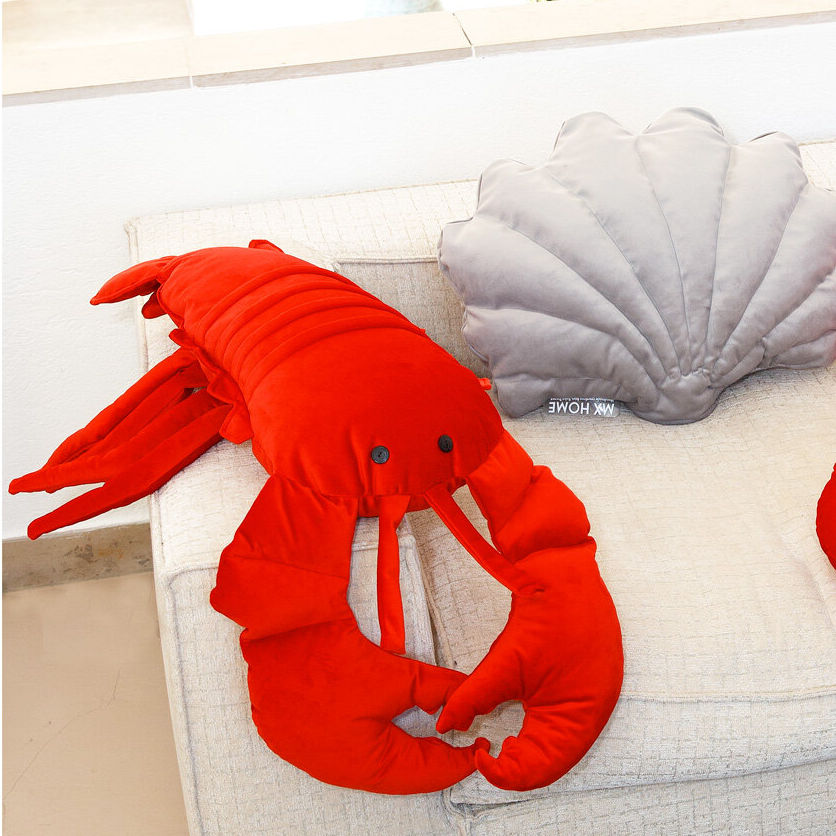 Sofa cushion - LOBSTER - MX HOME - plain / fabric / red