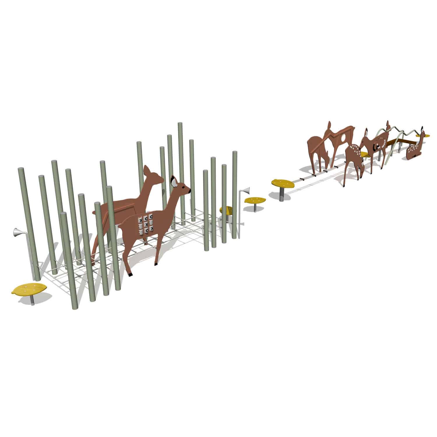 Playground obstacle course DEER TRAIL Tiptiptap outdoor / stepper