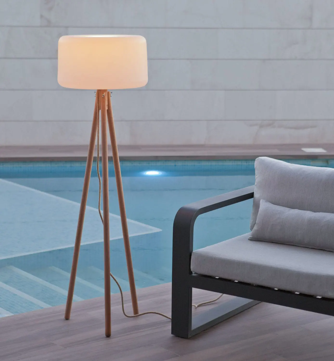 teal blue floor lamp